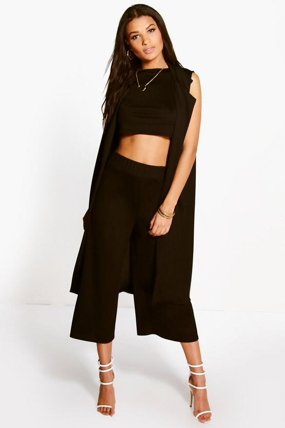 Misa 3 Piece Crop Culotte & Duster Co-Ord Set